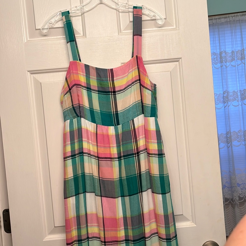 Loft plaid maxi dress